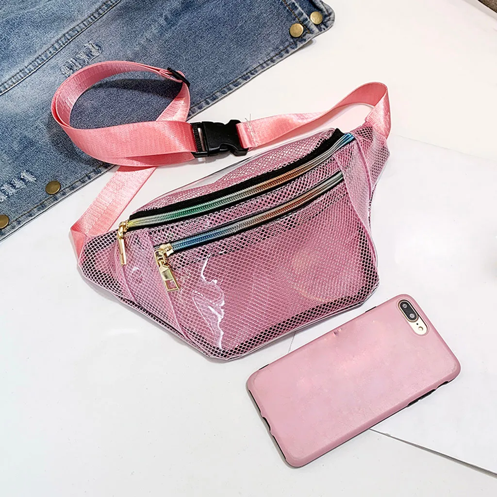 Голографические поясные сумки, женская поясная сумка, Женская поясная сумка, прозрачные сетчатые карманы, ПВХ, водонепроницаемая сумка на плечо, сумка-мессенджер, грудь#35