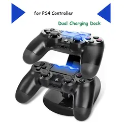 USB двойной геймпад Зарядное устройство игровой контроллер Питание зарядная станция Стенд для sony Playstation 4 PS4 Charging Dock