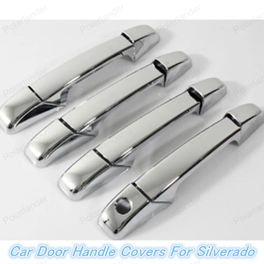 Auto Door Handles Covers With One Keyhole For S\ilverado 2007 2013 4PCS