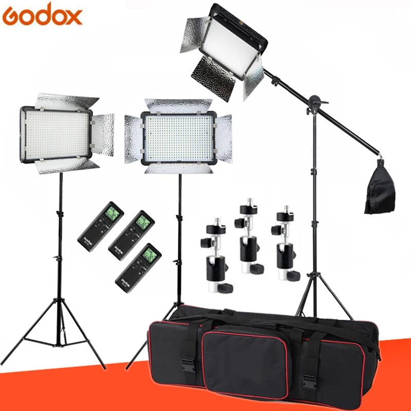 Godox 3x500 LED 3300-5600K двухцветный беспроводной комплект дистанционного освещения для