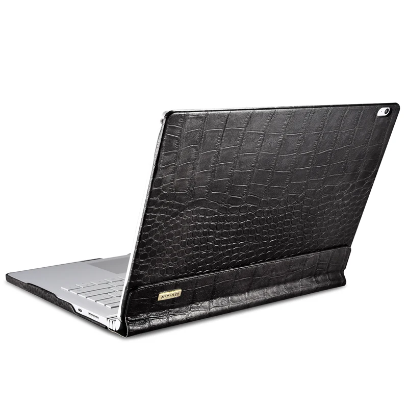 

Crocodile Cowhide Genuine Leather Case for Microsoft 2018 Surface Book 2 13.5" Flip Business Real Leather Smart Cover for Book 2