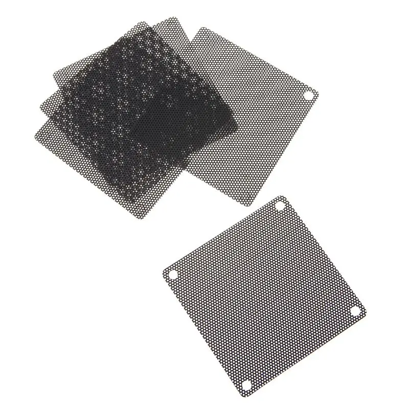 5 шт. ПВХ вентилятор пылезащитный фильтр PC пылезащитный чехол для компьютера 70 мм сетка черный