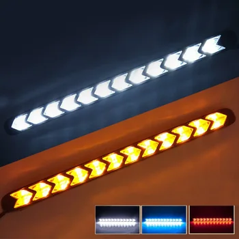 

2Pcs LED DRL Daytime Running Light Car Styling Dynamic Streamer Flow Amber Turn Signal Warning Steering Fog Day Lamp