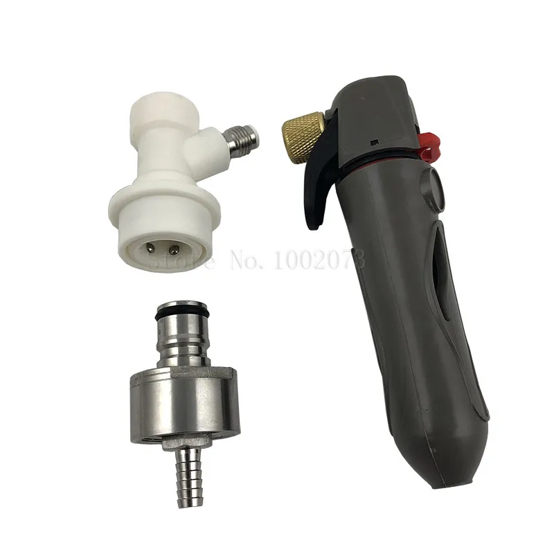 Bar Accessories Carbonation Cap w 516 Barb Co2 Keg Charger Kit With Ball Lock Disconnect Beer Brewing Soda Drink (5)