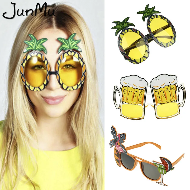 

Funny Hawaii Beach Flamingo Pineapple Sunglasses Goggles Bachelorette Hen Night Stag Party Favors Carnival Party Decoration