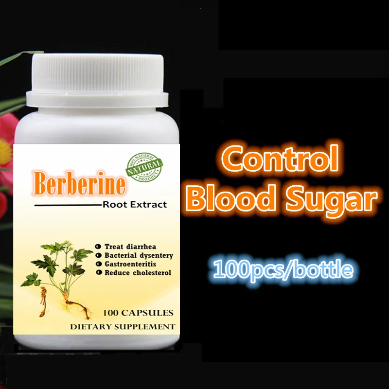 

Control Blood Sugar Supplement,Berberine Extract,Coptis,Supports Cardiovascular,Mental and Brain Fuction - 100pcs/bottle