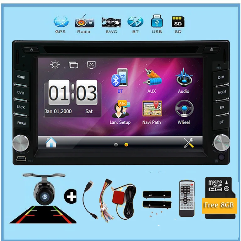 Two 2din radio car dvd player gps navigation tape recorder autoradio cassette player for car radio