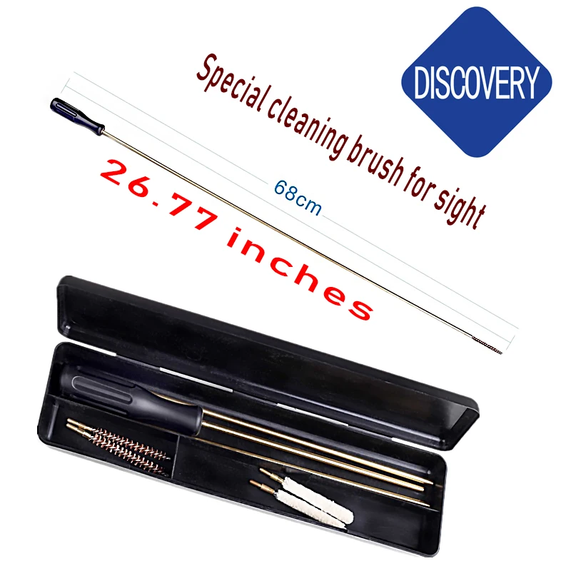 

Famous Discovery airgun sniper sight Rifle Cleaning Kit For .177&.22 (4.5mm&5.5mm) Brush Cleaner Rod For Rifle Scope red dot