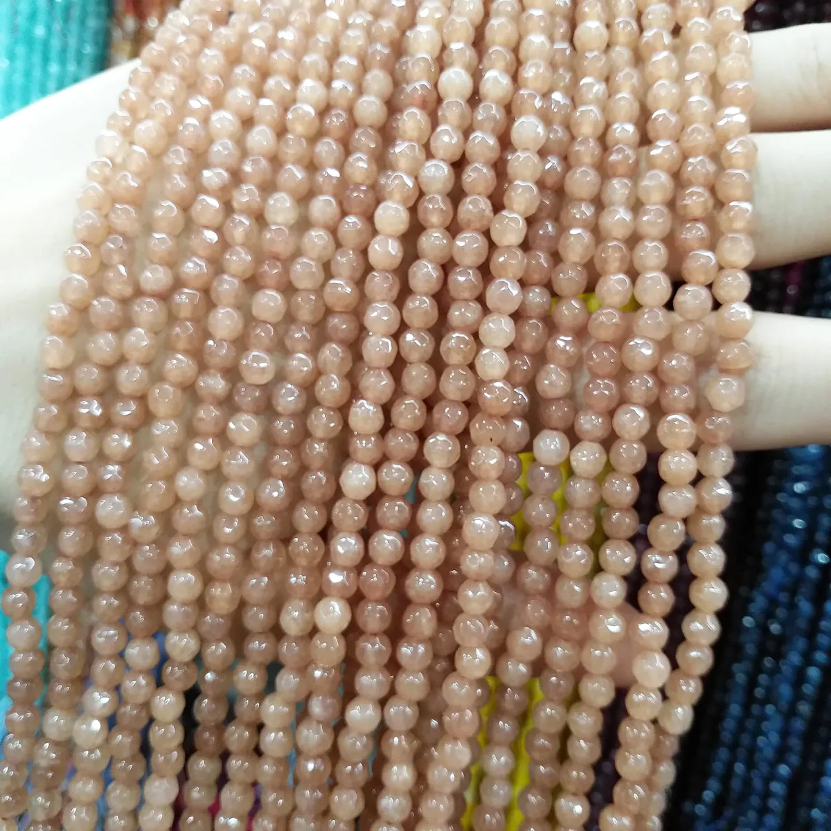 

Natural Stone Small Beads 3 mm Section Loose Bead for Jewelry Making Necklace DIY Bracelet