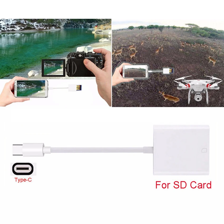 3 1 Тип C для SD считыватель карт OTG кабель Macbook samsung LG Android телефон планшет высокого