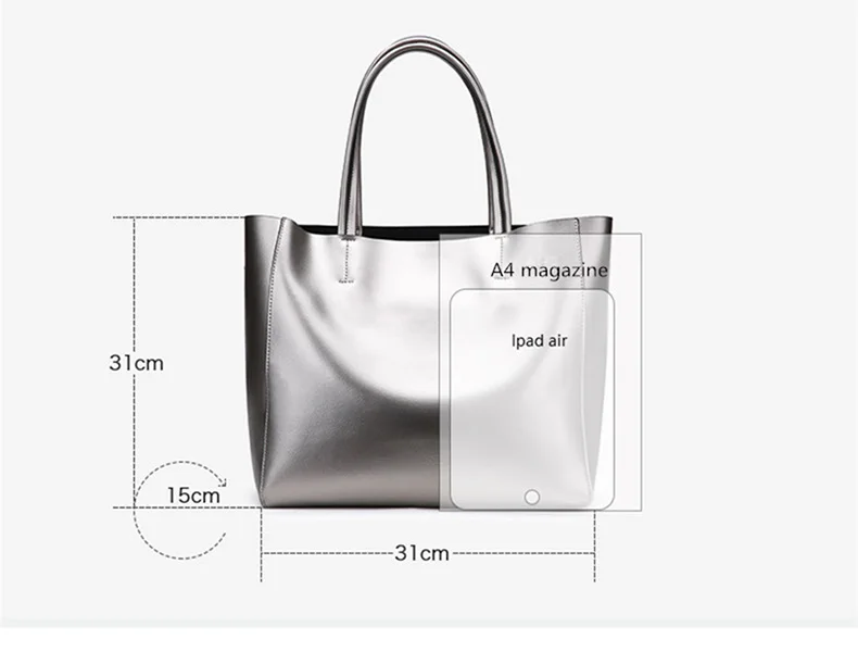 Большая женская сумка из натуральной кожи, женская сумка-тоут, Большая вместительная сумка для покупок, женские сумки через плечо, повседневные женские большие сумки