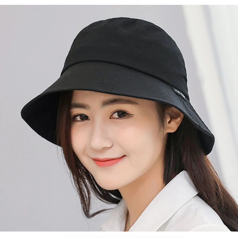 Buy Classic Solid Color Bucket Hats Cotton Unisex
