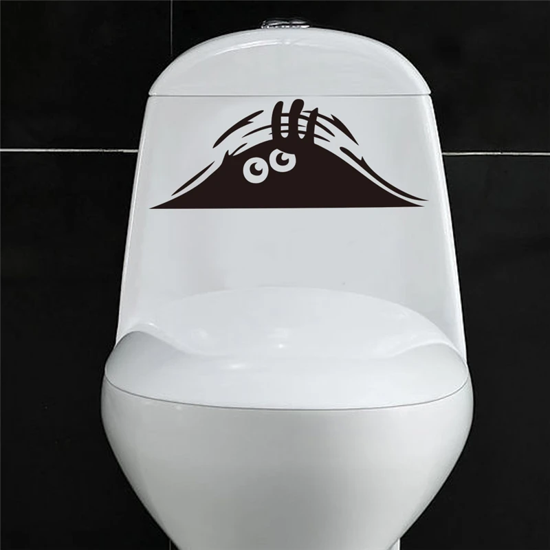 funny toilet bowl a toilet bathrooms peeping eye vinyl wall stickers