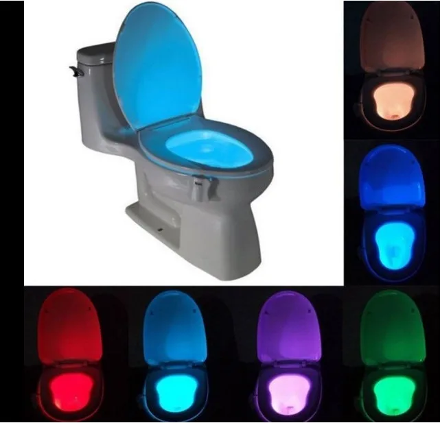 

Smart Lighting Toilet Light Led Night Light Human Motion Sensor Backlight For Toilet Bowl Bathroom 8 Color Veilleuse For Kids