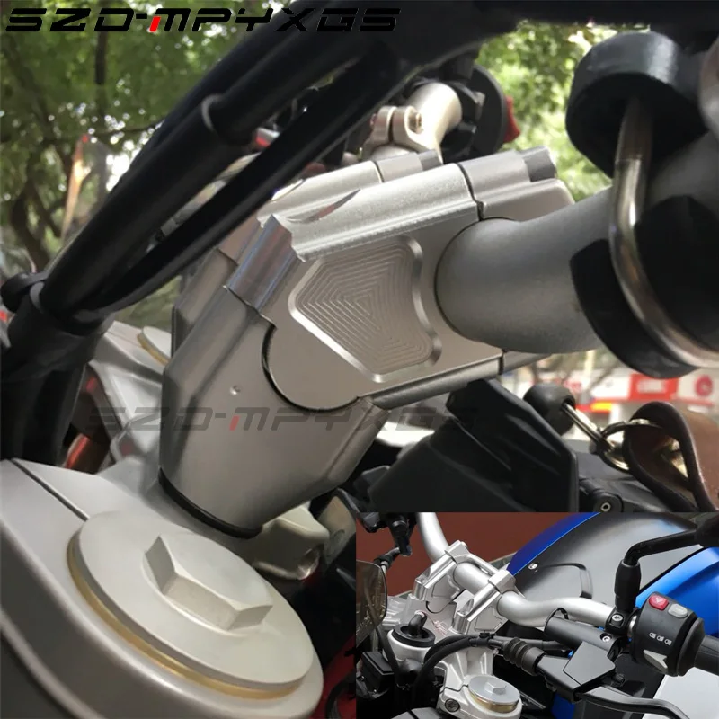 Для BMW F800GS/F800R/F800GT серебряные аксессуары для мотоциклов Ручка Бар Зажим выпуклый удлинитель руль увеличение крепление