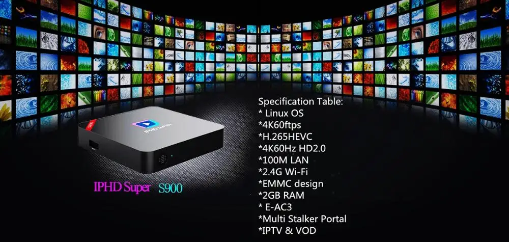 2 Гб Linux tv box IPHD супер IP S900 поддержка Сталкер промежуточная посуда премиум IP tv медиаплеер MPEG4 встроенный wifi 100M Ethernet