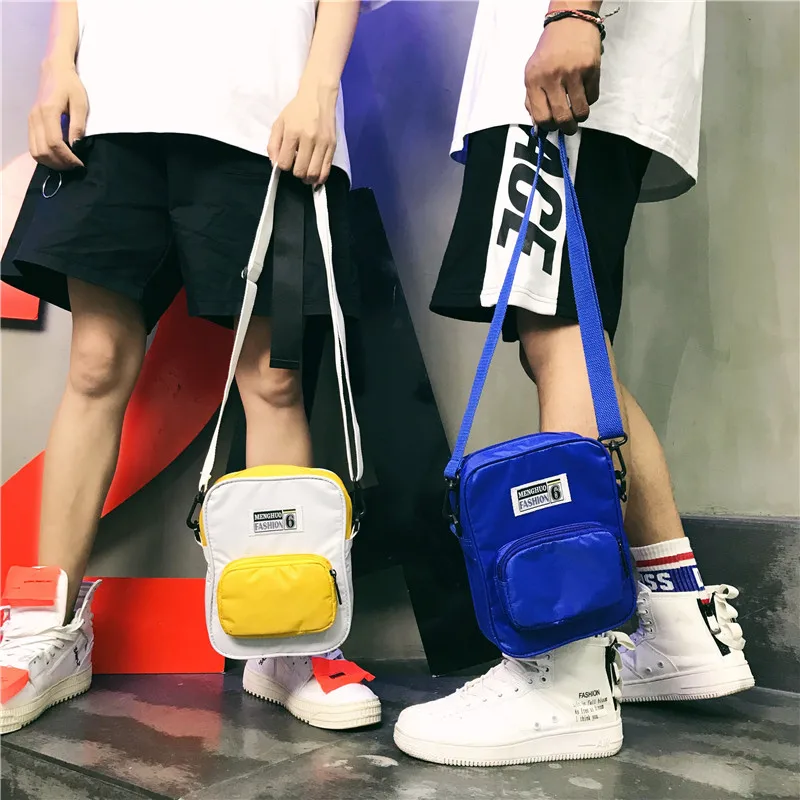 Menghuo Brand New Fashion Women Handbag Panelled Shoulder Bag Leisure Nylon Men Messenger Bag Female Crossbody Bags for Boys BagIMG_6065