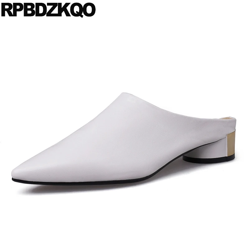 white designer slides