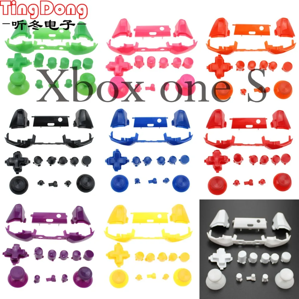 

TingDong 9 Colors Solid RB LB Bumper RT LT Trigger Buttons Mod Kit For Microsoft Xbox One S Slim Controller Analog Stick Dpad