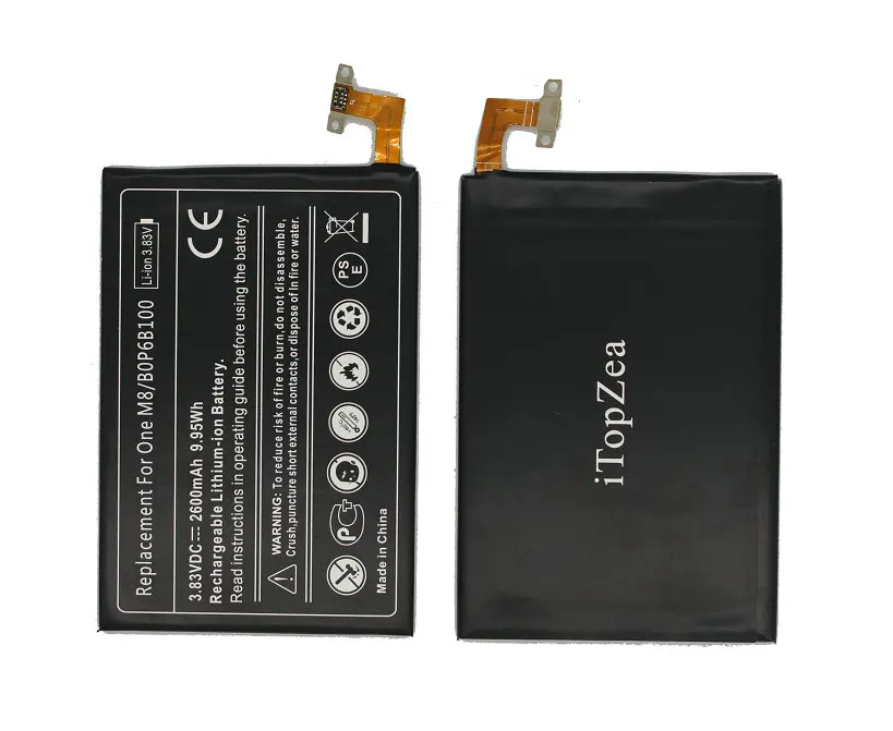 Сменный аккумулятор iTopZea B0P6B100 1x2600 мАч для HTC ONE 2 M8 Ace M8x One plus W8 E8 M8T M8W M8D one mini2 mini 2|battery