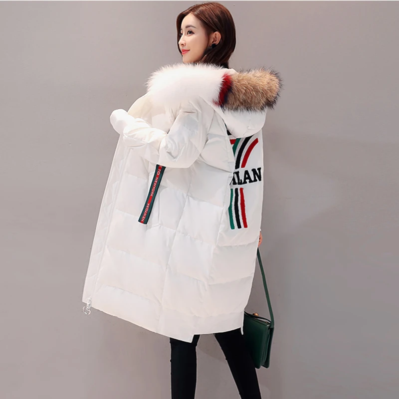Fourrure army Manteaux Cy960 2018 Vestes D'hiver Manteau Survêtement Parka white Col Veste Green Black Épaississement Chaud Mince Grand Longue Femelle De Femmes qw0THEcAx