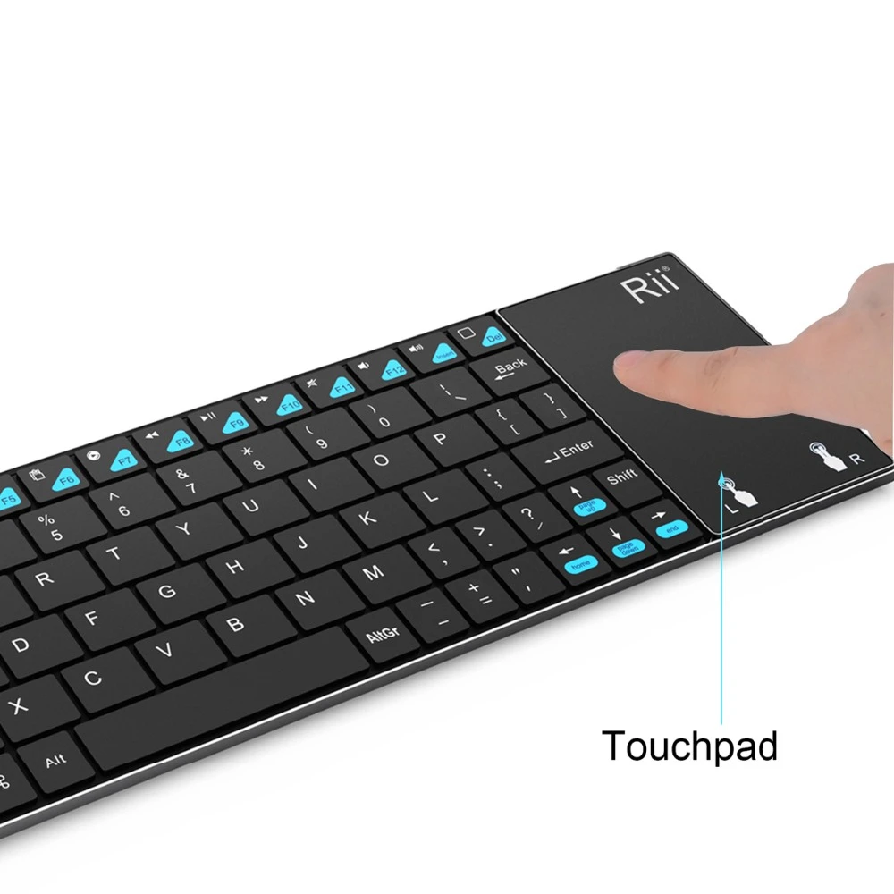 Beste Engels Keyboard Rii mini K12 + i12 + Draadloze Toetsenbord en K12 + Bluetooth Toetsenbord met Touchpad muis voor PC Tablet Android