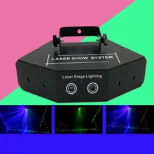 Лазерный светильник с 6 линзами DMX RGB Полноцветный лазерный светильник для дома вечерние DJ KTV ночной клуб проектор большие эффекты сценический светильник ing