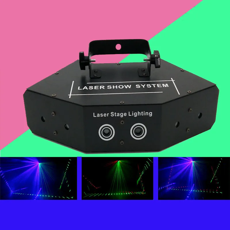 

6 Lens Scanning Laser Light DMX RGB Full color Laser Light Home Party DJ KTV Nightclub Projector Great Effects Stage Lighting