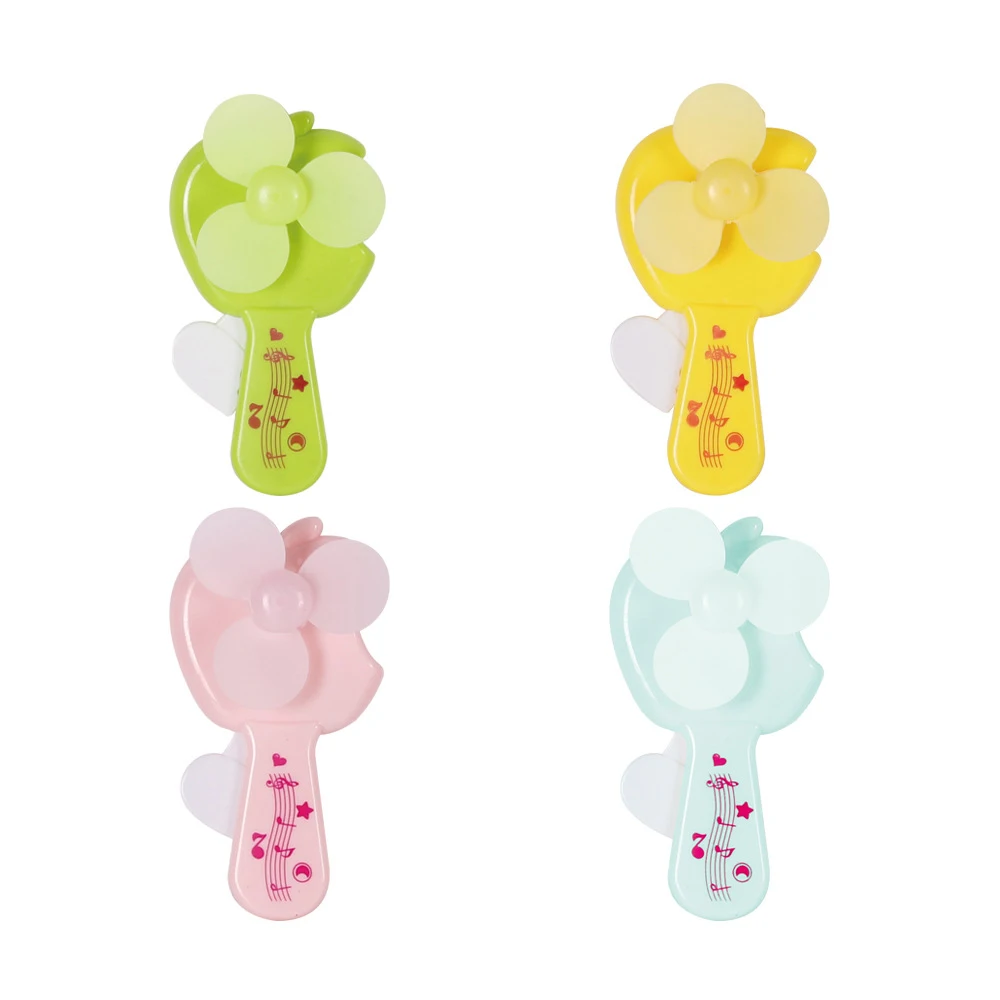 

Multitool Manual Children'S Fan Cooling Manual Hand Small Fan Student Portable Plastic Handheld Mini Fans Random Color Toy Spray