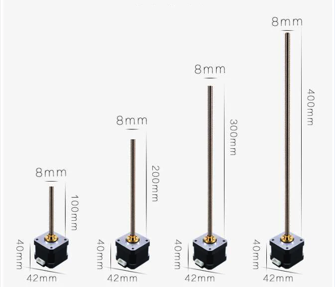 

100-400mm 8MM T-screw Ball T8*2 Linear Motion Guide Moving Table Bearing Slide Rail+ 42*40 Nema 17 Stepper Motor for 3D Printer