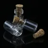 10pcs/lot 0.5ml 18x10mm Mini Glass Bottle Vial with Cork Stopper Storage Pendant 3