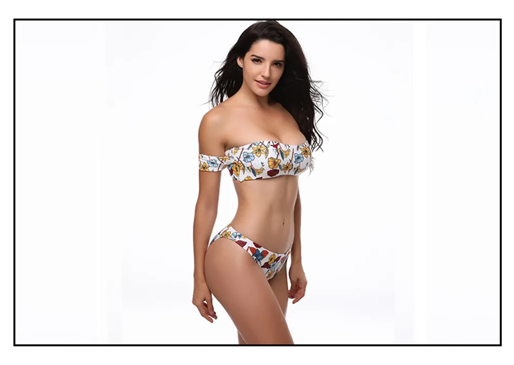 Sexy Padded Bikini Set Floral Swimwear Women Beach Bathing Suit Push Up Bandage Bikini Maillot De Bain Femme 2018 Swimsuits (6)