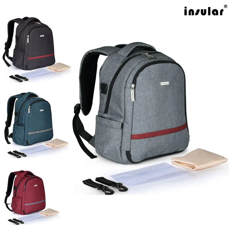 

Insular Diaper Bag Fashion Mummy Maternity Nappy Bag Brand Baby Travel Backpack Diaper Organizer Nursing Bag For Baby Stroller