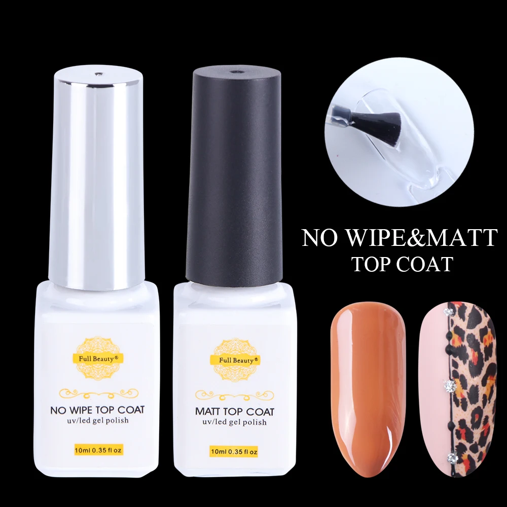 

6ML Matt No Wipe Top Coat gel Long Lasting Transparent Color Gel Nail Polish UV LED Soak-Off Shinning Nail Art Gel Varnish LA738