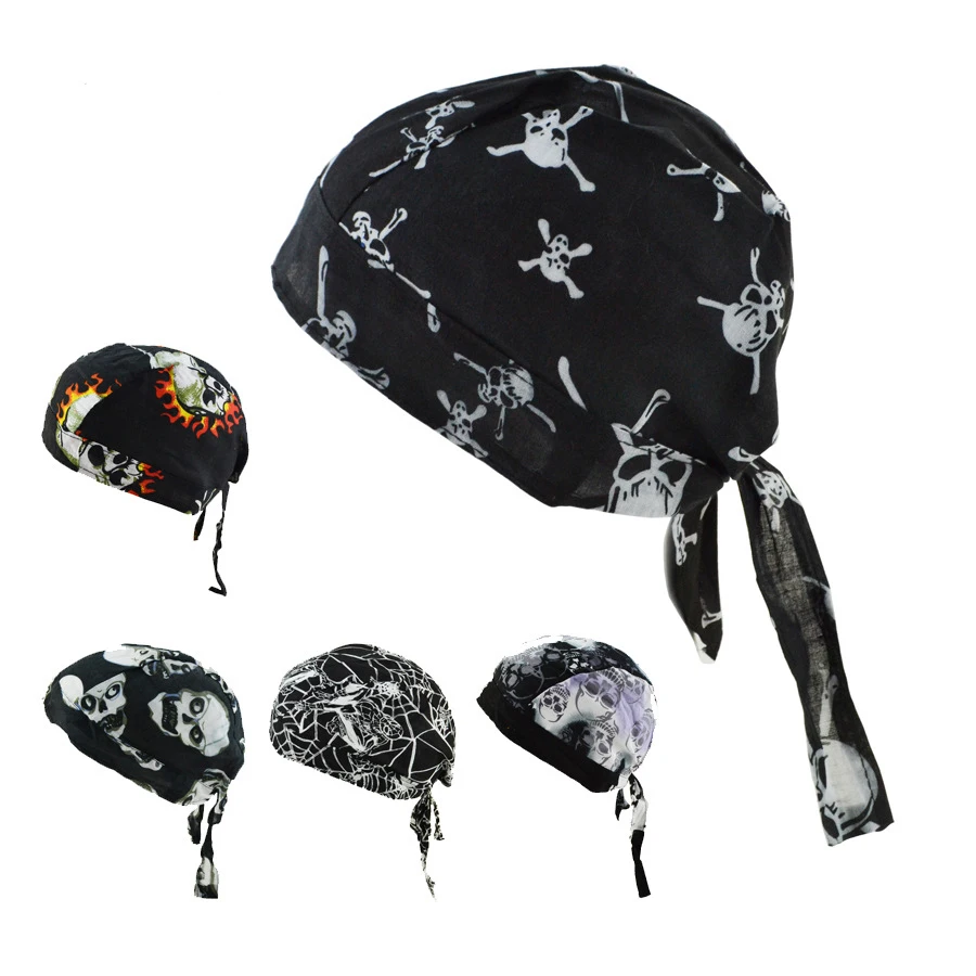 Хип хоп Череп Durag Cap мотоцикл шарф платок Бандана Pirate Hat Cap|motorcycle scarf|headscarf bandanabandana