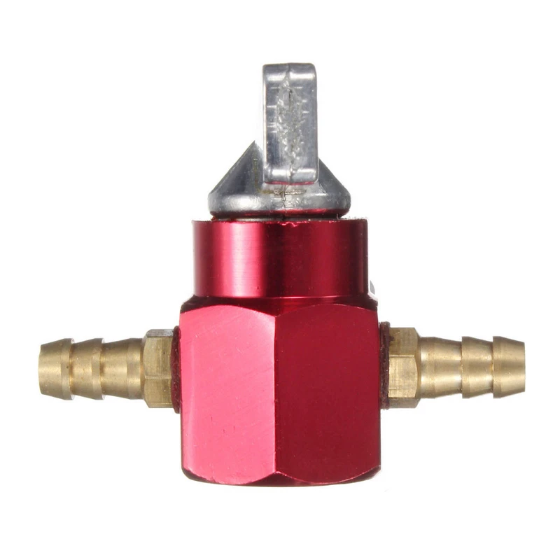 Universal 6mm Red In-Line Petrol On-Off Petrol Fuel Tap Petcock Valve Scooter ATV Motorcycle Accessories Mayitr