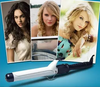 

LCD Digital Temperature Control Ceramic Styling Tools 28MM Hair Curling Iron Tongs Hair Waver Cone Electric Hair Curler Roller
