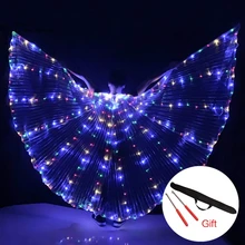 Светодиодный реквизит для танца живота, крылья Isis, красивый аксессуар для восточных танцев, светодиодный реквизит для шоу на сцене, 5 цветов