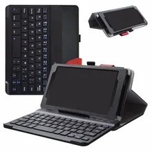 For 7.0″ Lenovo Tab 7 Essential / Lenovo Tab 4 7 Ess Removable Bluetooth Keyboard Tablet,Portable Folding Stand Case