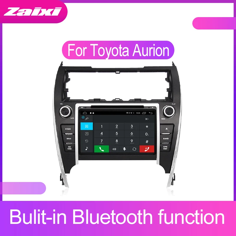 

ZaiXi Touch screen Android car Audio for Toyota Aurion 2012-2017 support GPS navi Ipod BT radio mic Media Navigation system