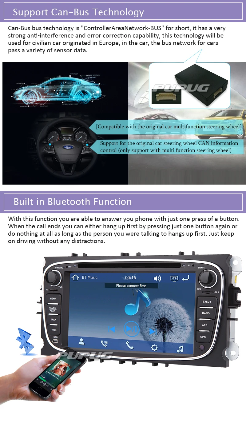 Cheap Car DVD Player For Ford Mondeo and Fous model 2012 2 Din Touch Screen In-Dash With Bluetooth GPS Navigation Car Stereo+Canbus 4 Cheap Car DVD Player For Ford Mondeo and Fous model 2012 2 Din Touch Screen In-Dash With Bluetooth GPS Navigation Car Stereo+Canbus 4
