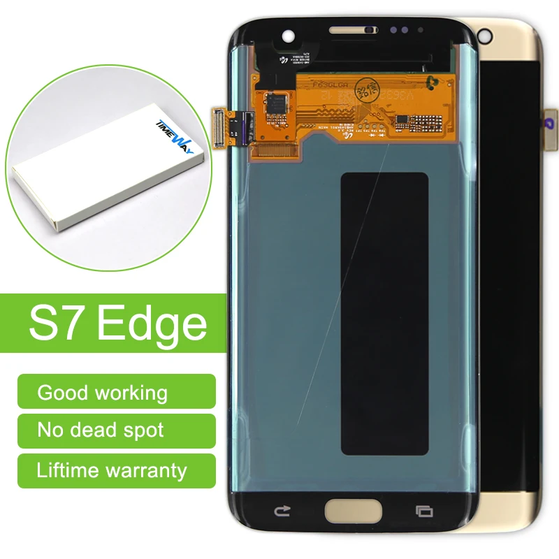 

5PCS/LOT free shipping Original For Samsung S7 Edge G935 G935F G935A G935V G935P LCD Display Touch Screen + Digitizer Assembly