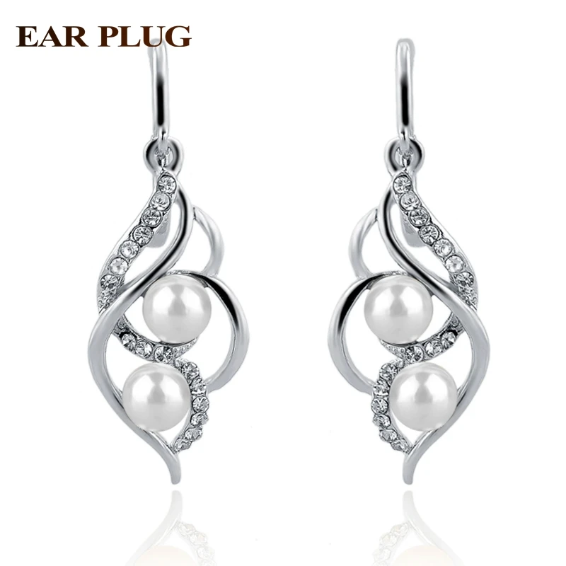 Toucheart Imitation Fancy Earrings Fashion Jewelry With Stones Toucheart Imitation Fancy Earrings Fashion Jewelry With Stones Gold Color Pearl Earring For Women Penntes Ser140229 In Drop From
