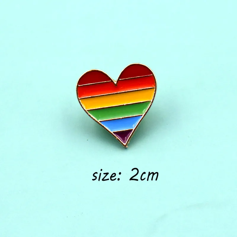 Nengdou J10 значок радуги металлический значок Rozet LGBT Pride Радужный Флаг Кнопка Pinback значок поддержка гей-лесбиянок символ булавка брошь - Цвет: J10-7