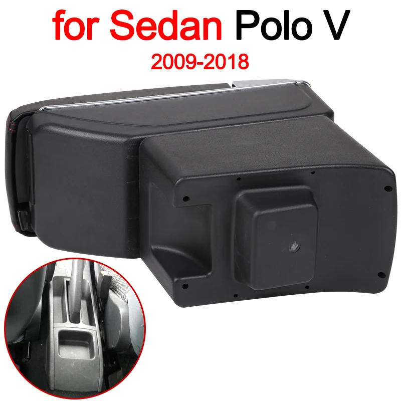Подлокотник для Volkswagen Polo V Универсальный 2009 2021 Центральная Автомобильная консоль