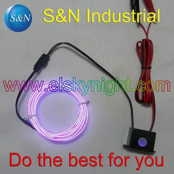 

DC12V El inverter/controller/driver waterproof +1 meter Purple Diameter 2.3MM el wire/strip free shipping