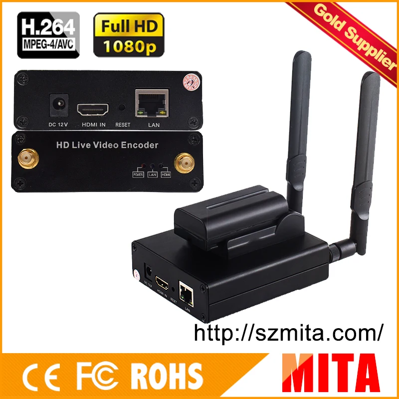 H.265 HEVC/H.264 AVC Wi-Fi видеокамера с transmitencoder tramsimitter устройство потоковой передачи IPTV Поддержка RTMP RTSP UDP HTTP HLS FLV потоковый протокол