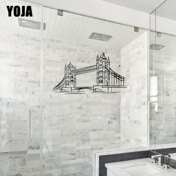 

YOJA 17x29.7CM Bathroom Decals Decorated With Beautiful London Bridge Sedroom Wall Stickers G2-0456