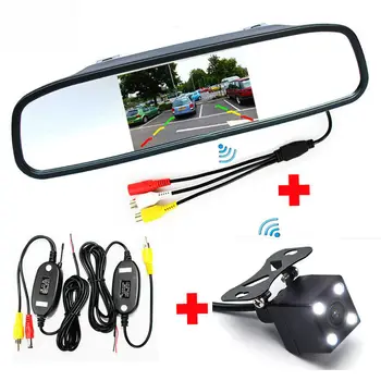 

Wireless Car Parking Assistance Video Monitor 3in1 Auto Rear View Camera LCD Monitor System with 2.4Ghz Wireless Kit