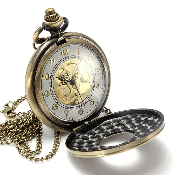 НОВЫЕ антикварные бронзовые римские карманные часы винтажные бронзовые ожерелья с подвеской-цепочкой часы подарок кварцевые часы